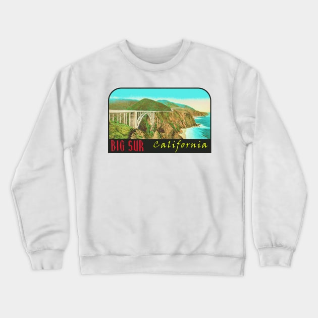 Big Sur California Vintage Crewneck Sweatshirt by Hilda74